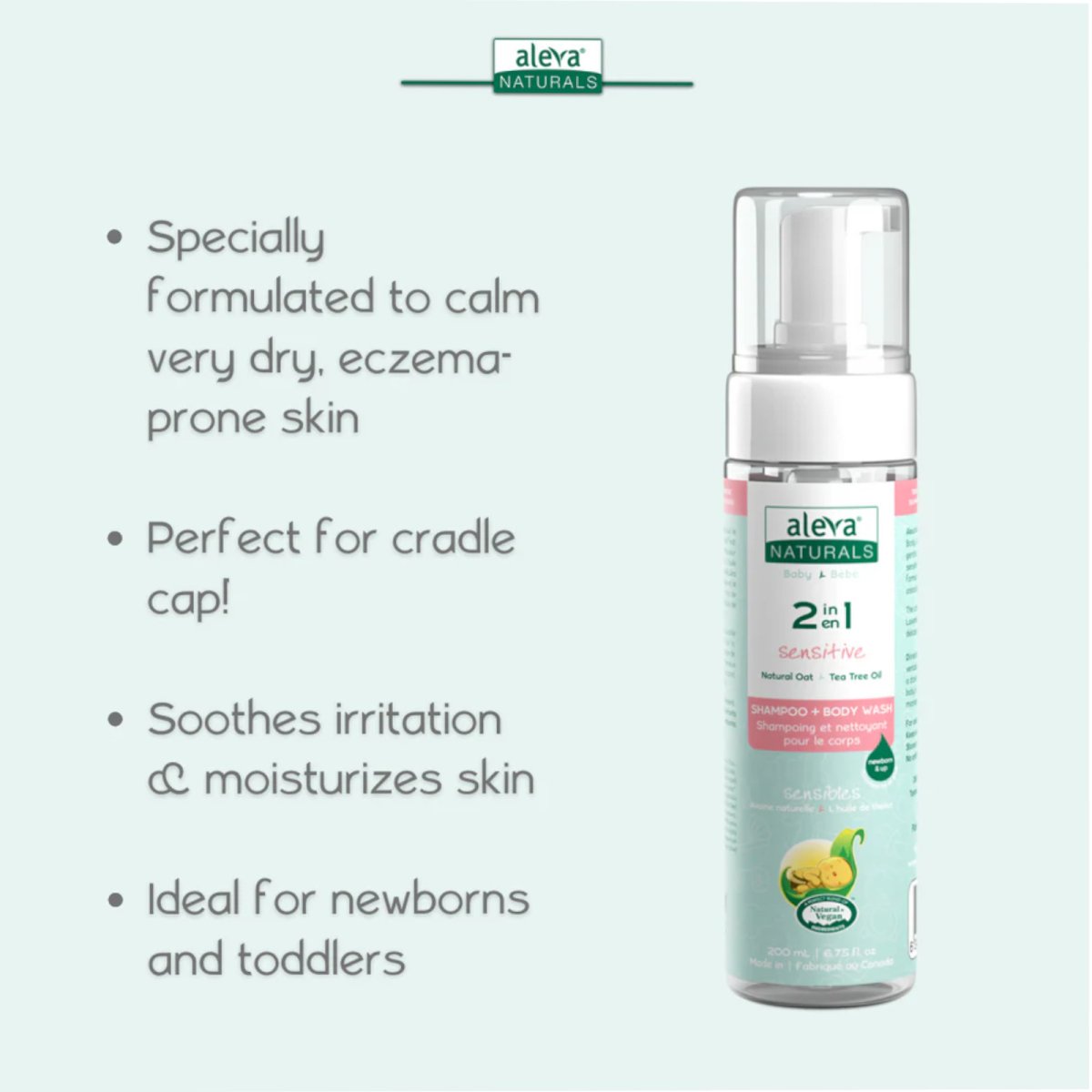 2 in 1 Sensitive Shampoo + Body Wash Travel Size 50ml