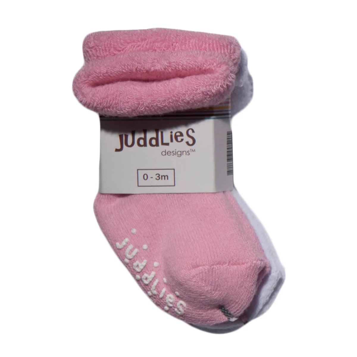 2 Pack Infant Socks - Pink/White