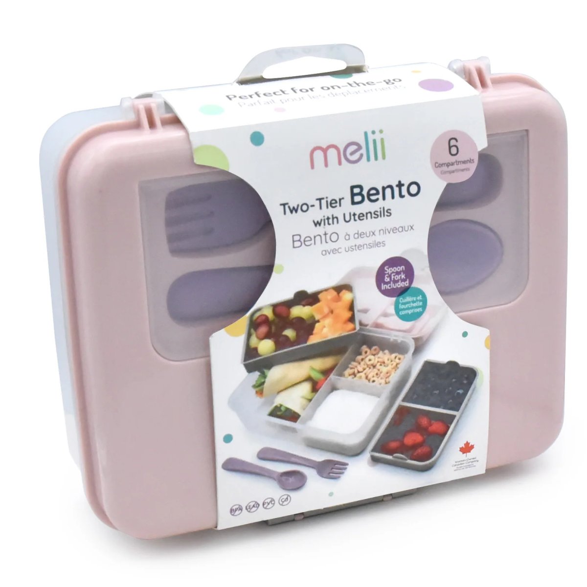 2 Tier Bento - Pink, Purple, Grey