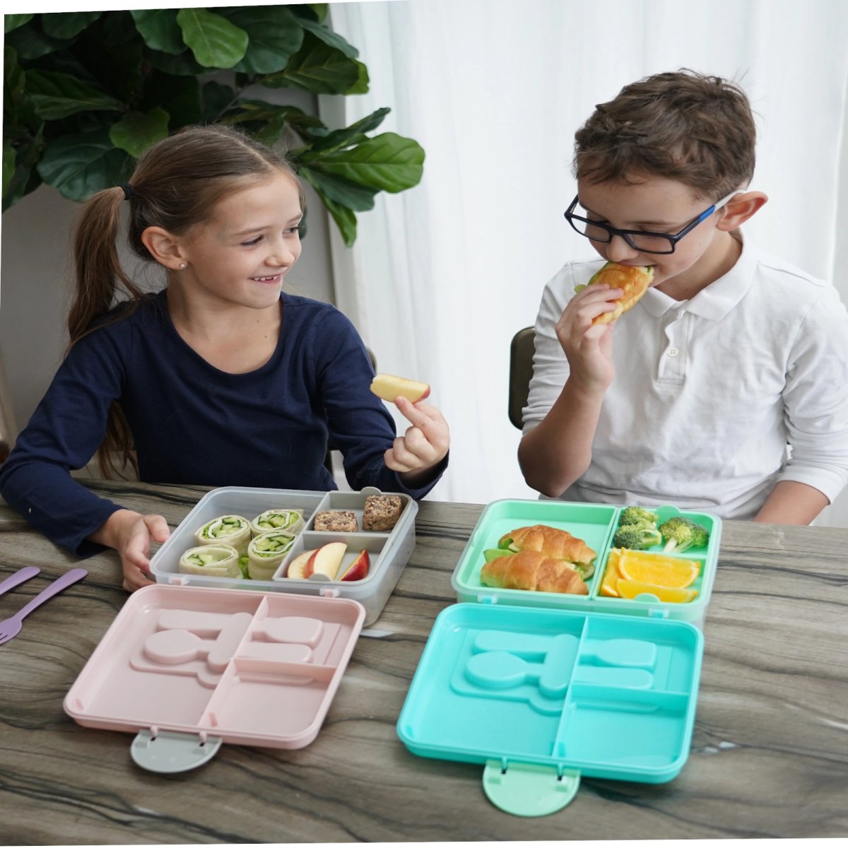 2 Tier Bento - Blue, Mint, Lime