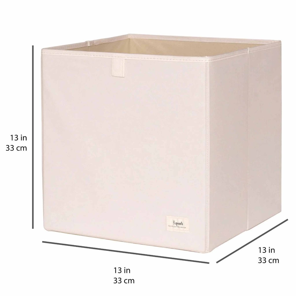 Recycled Fabric Storage Cube - Solid Cream