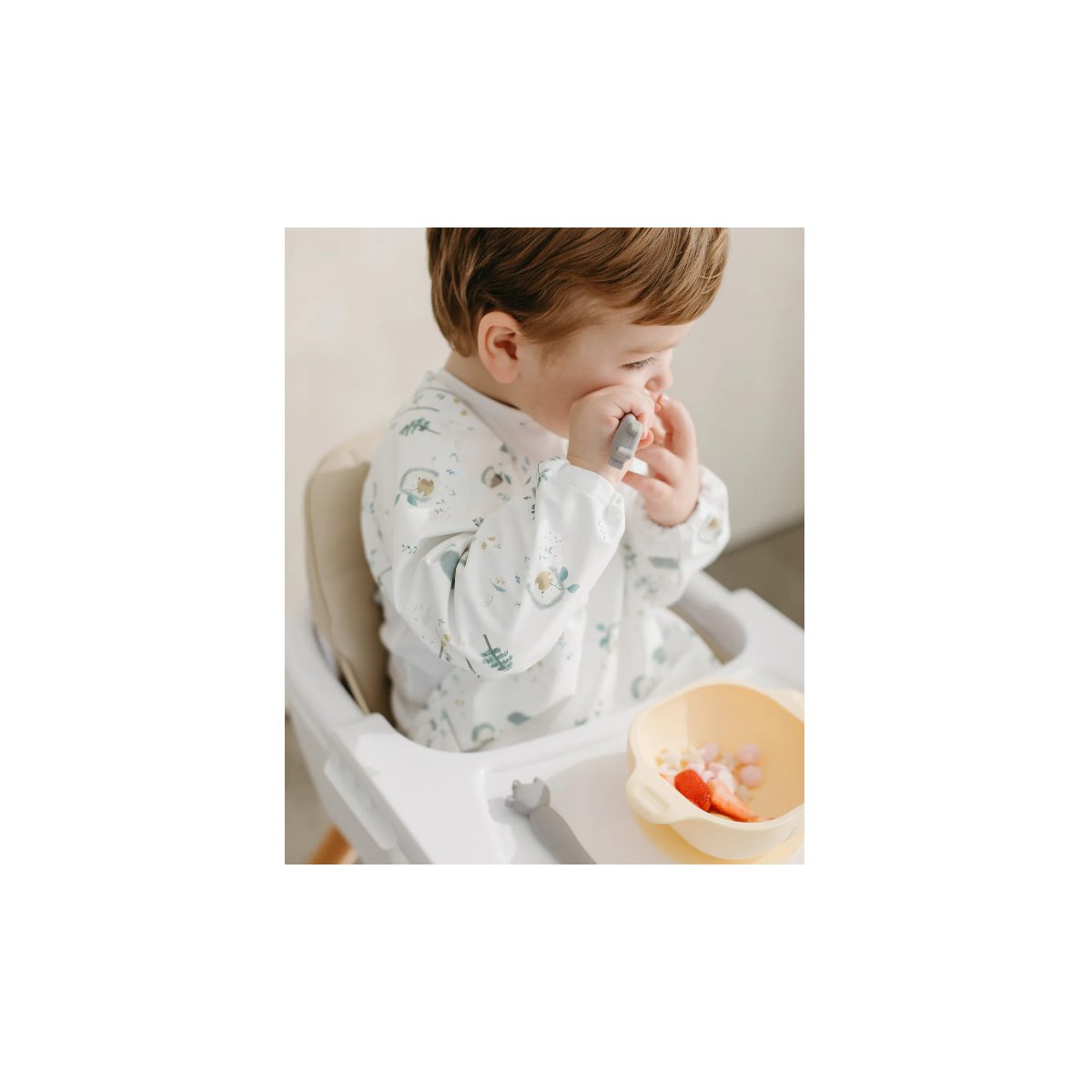 Long Sleeve Waterproof Bib - Hedgehogs