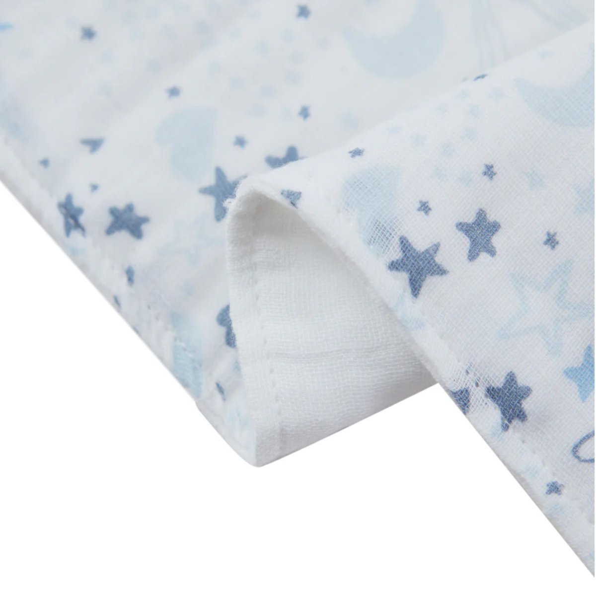 3 Pack Muslin Bandana Bibs - Blue