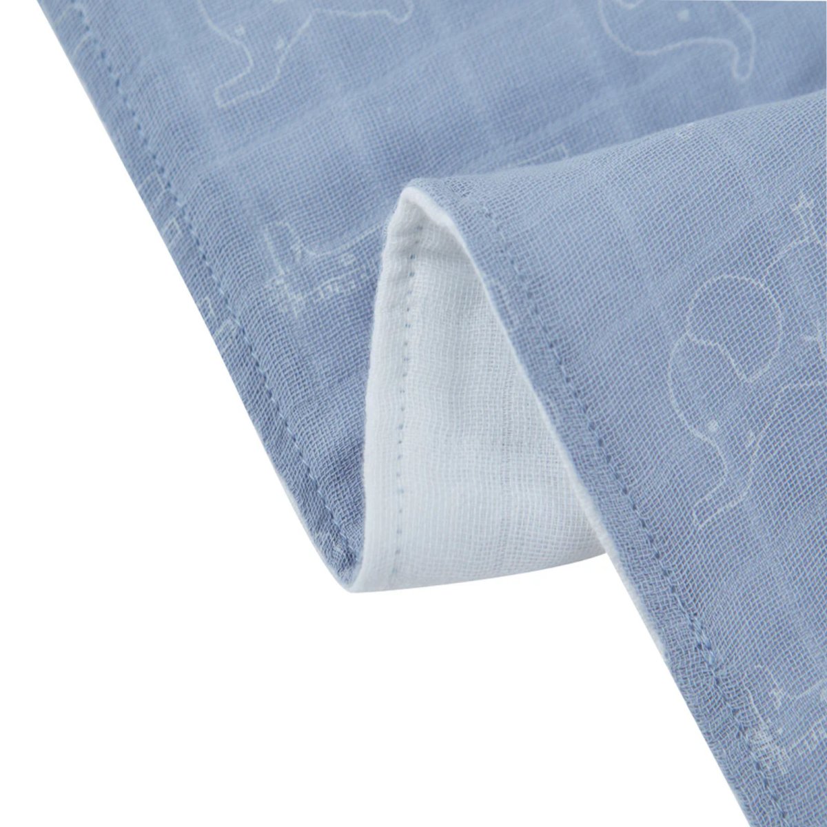 3 Pack Muslin Bandana Bibs - Blue