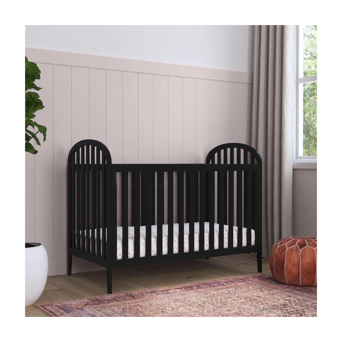 Beau 3-IN-1 Convertible Crib - Ebony