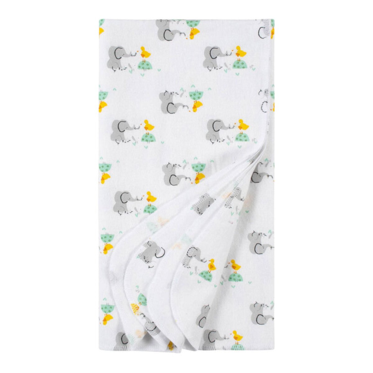 4-Pack Baby Baby Animals Flannel Receiving Blankets