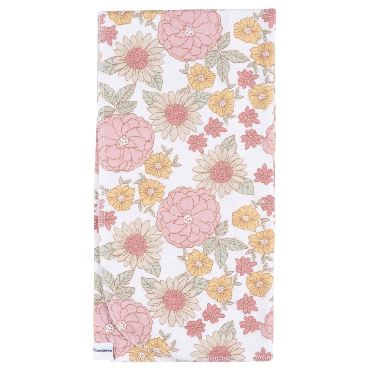 4-Pack Flannel Receiving Blanket - Retro Floral