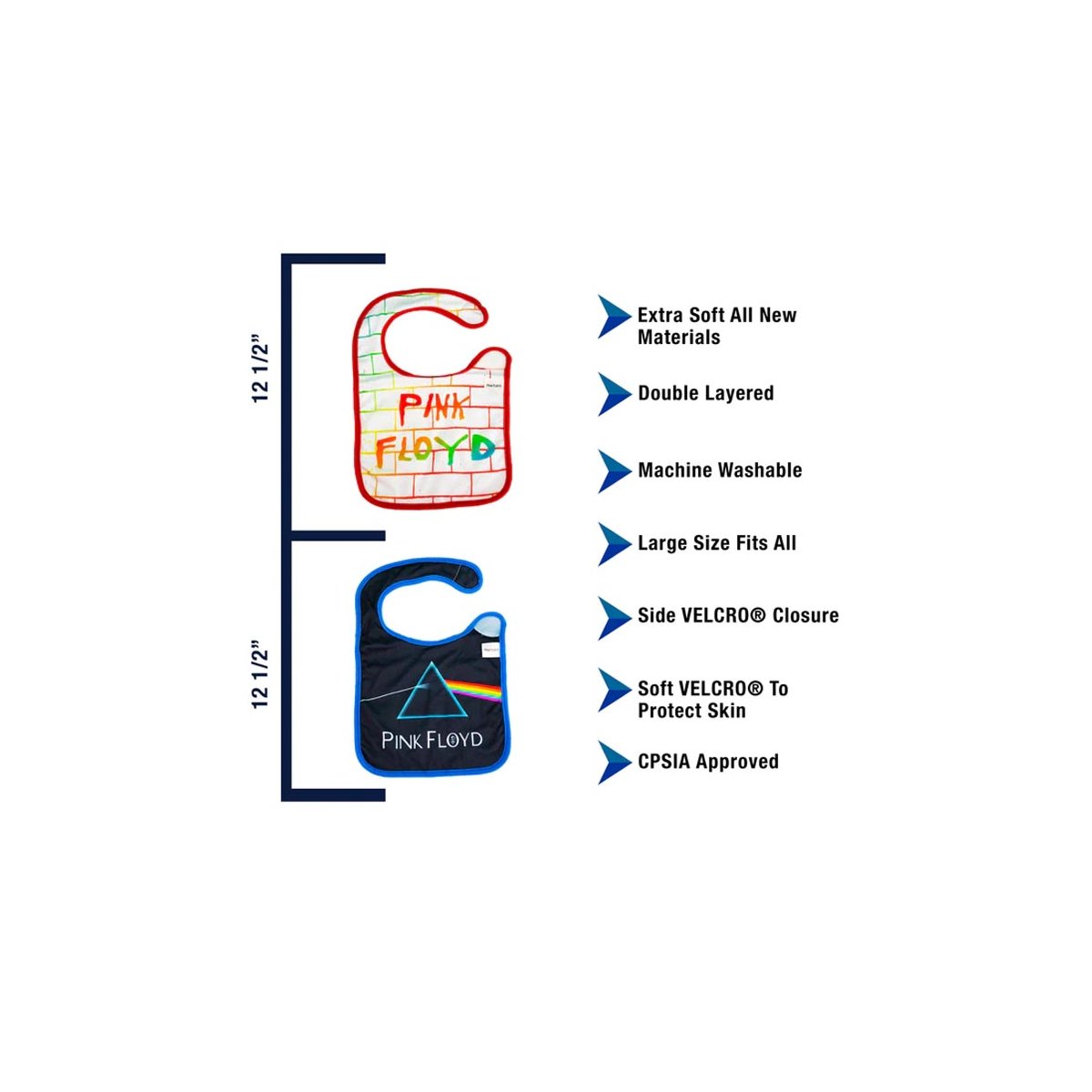 2 Pack Bibs - Pink Floyd