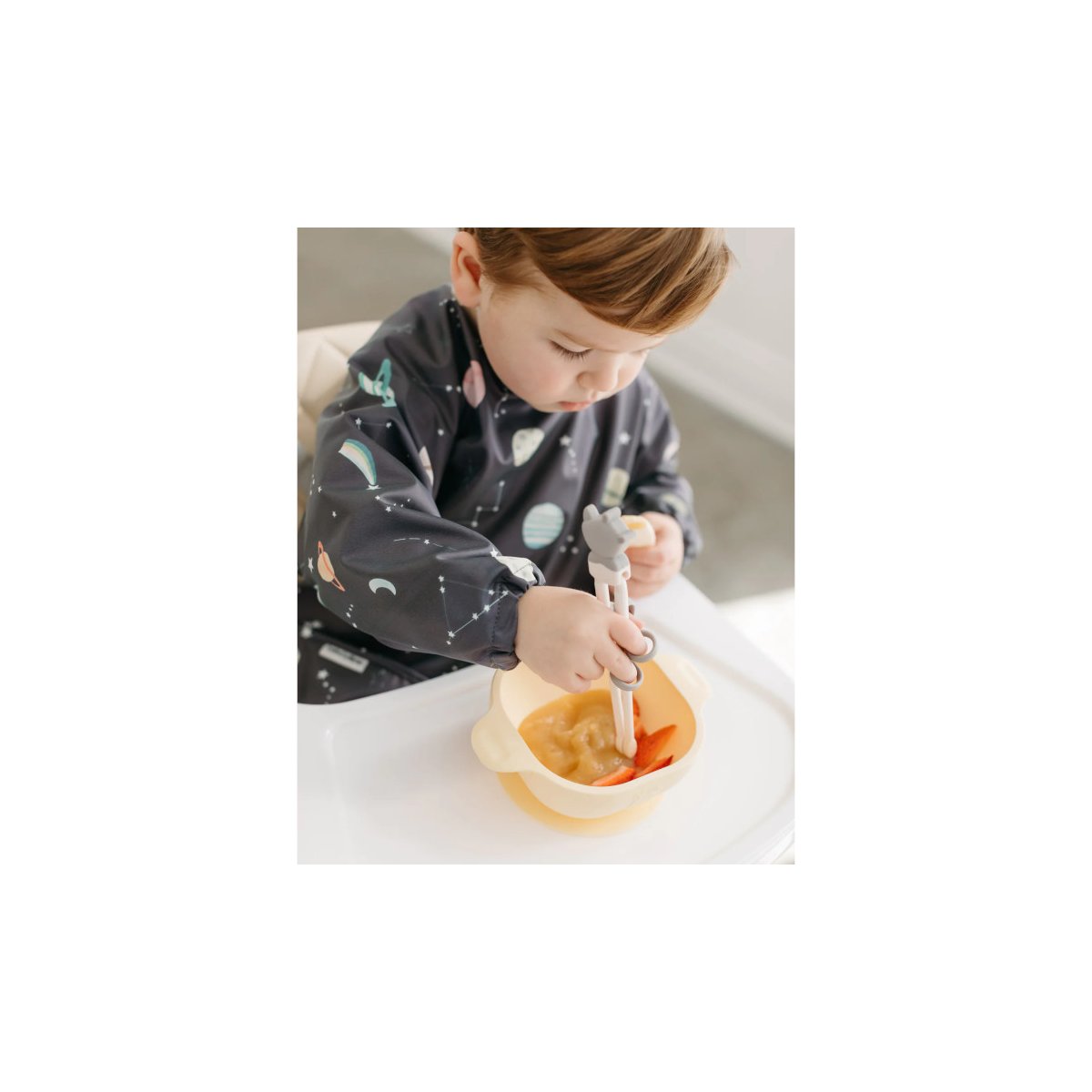 Long Sleeve Waterproof Bib - Planets