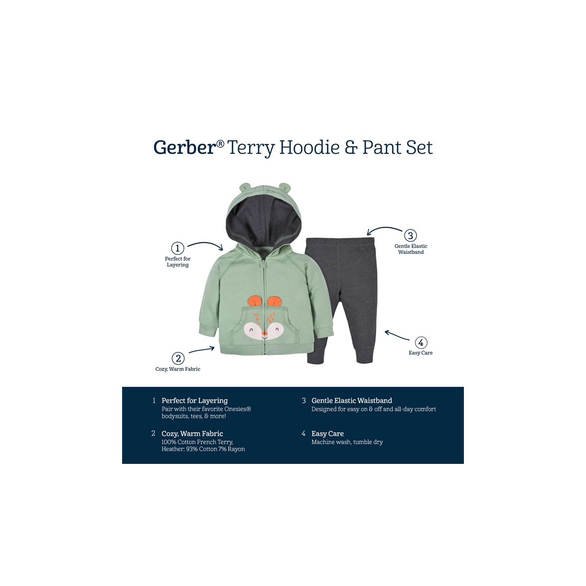 2 Piece Hoodie + Pant - Fox