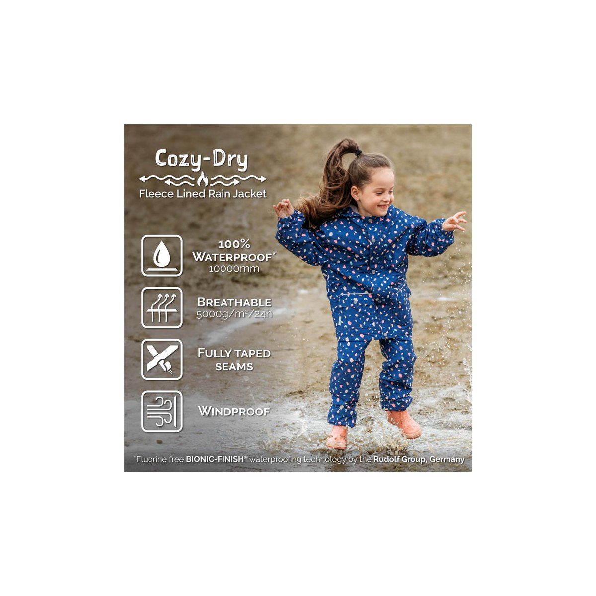 Cozy-Dry Rain Jacket - White Tulip