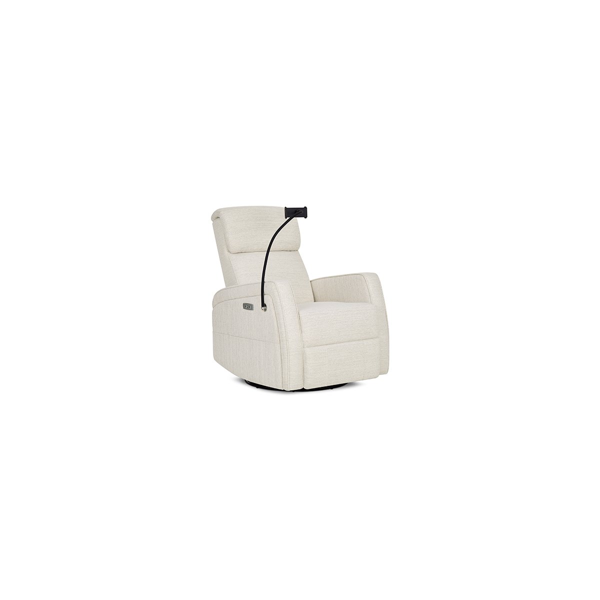 Maverick Power Recline Glider with Device Holder - Cognac
