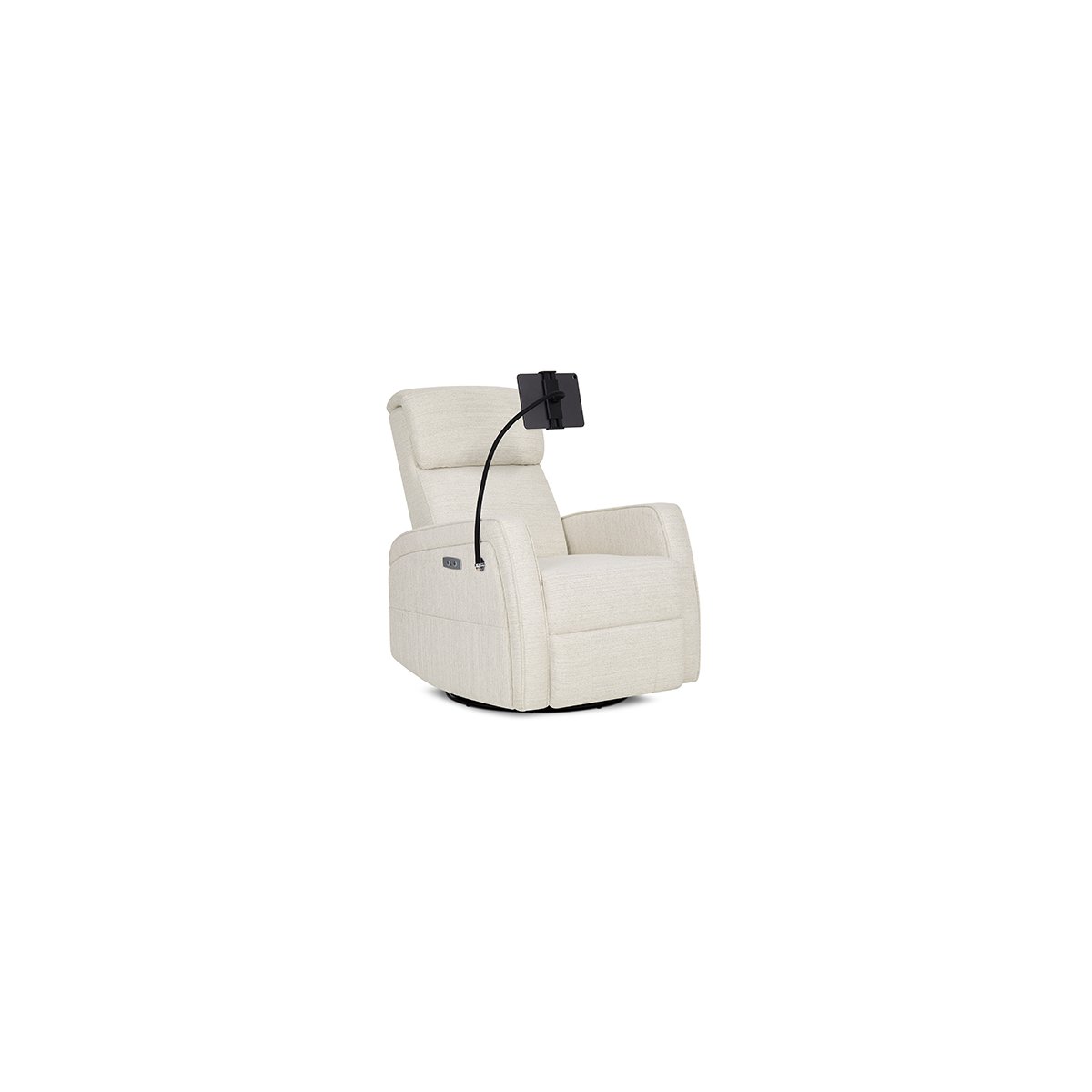 Maverick Power Recline Glider with Device Holder - Cognac