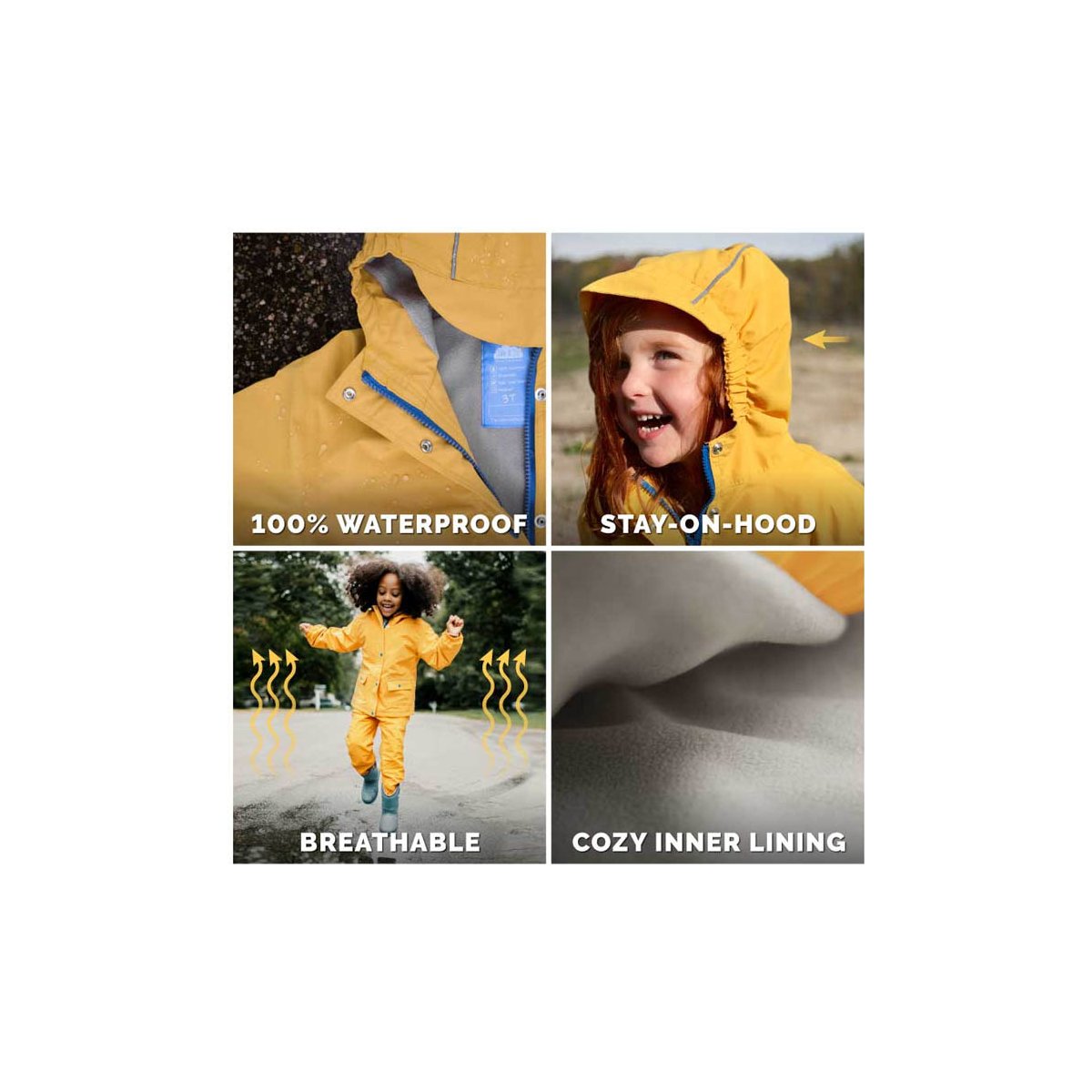 Cozy-Dry Rain Jacket - White Tulip