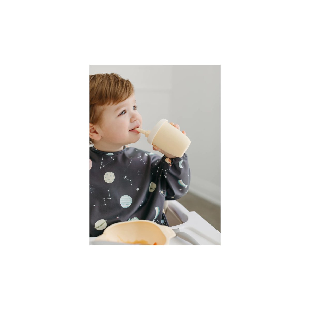 Long Sleeve Waterproof Bib - Planets