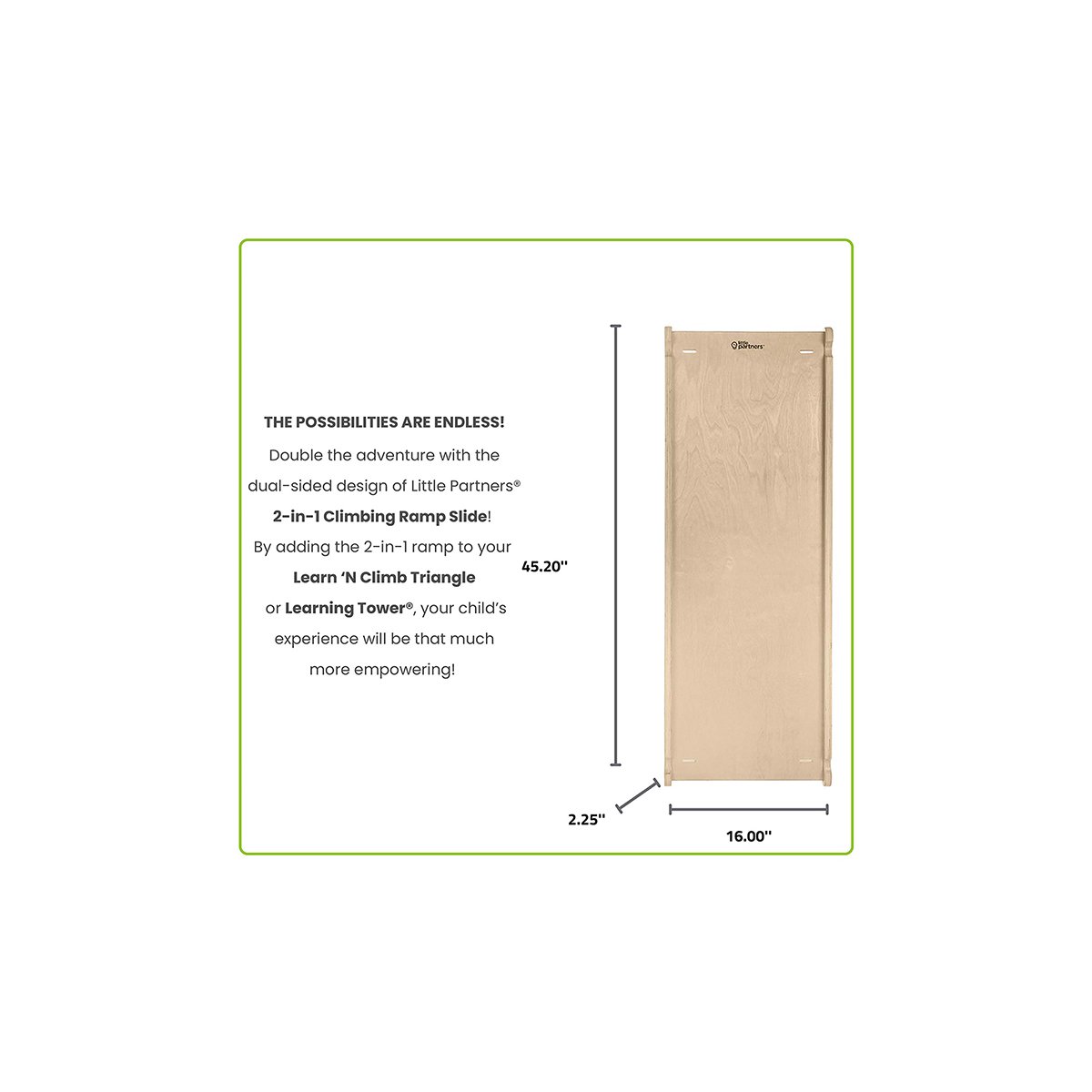 2-in-1 Climbing Ramp-Slide - Natural