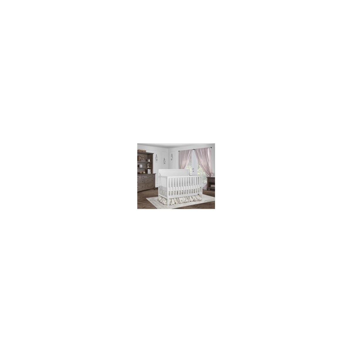 Cape Cod 5 in 1 Convertible Crib - White