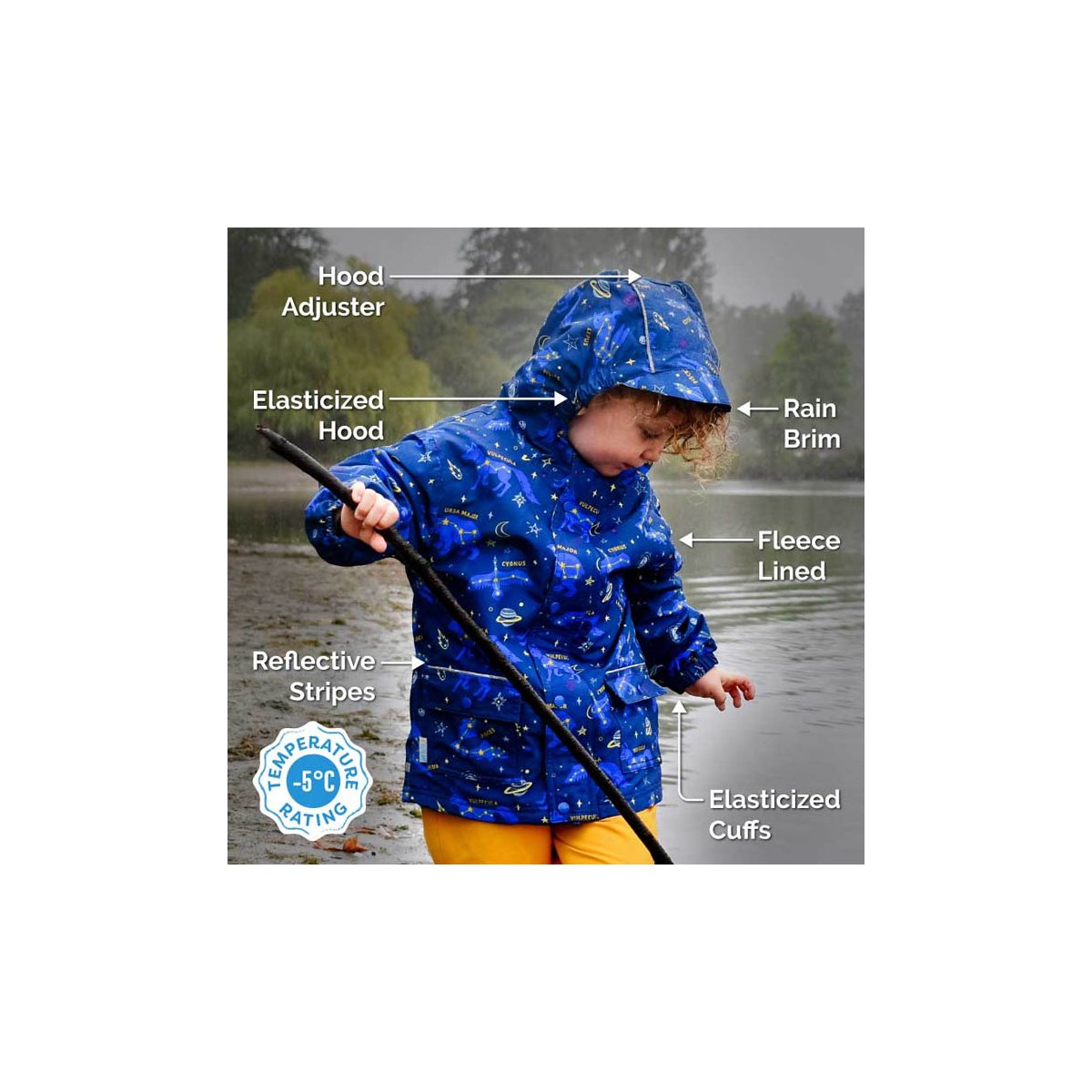 Cozy-Dry Rain Jacket - White Tulip