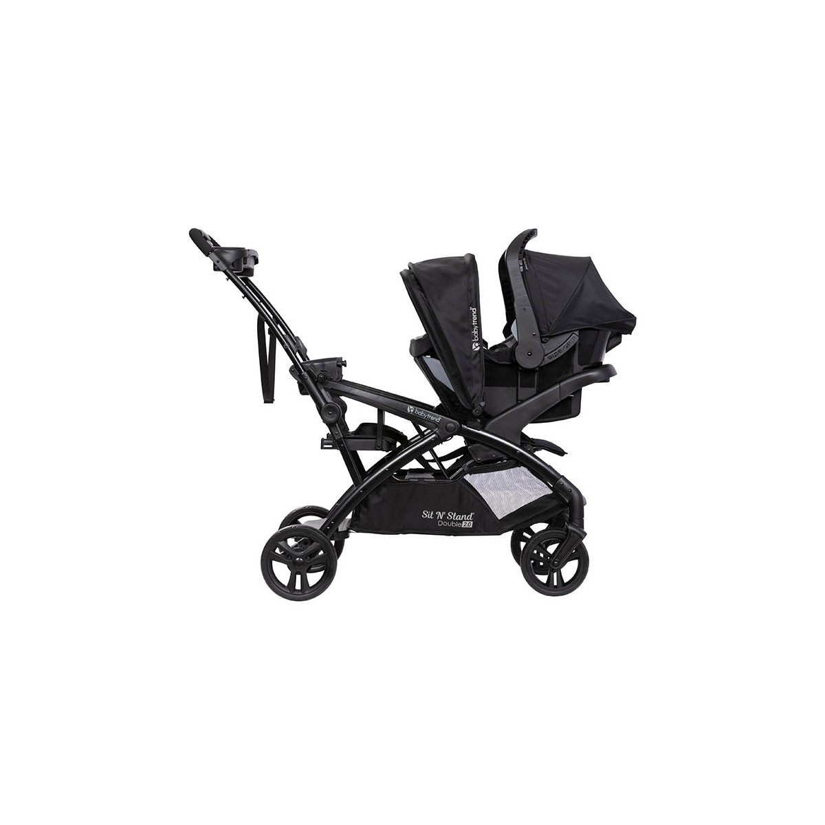 Sit N Stand Double Stroller - Dash Black