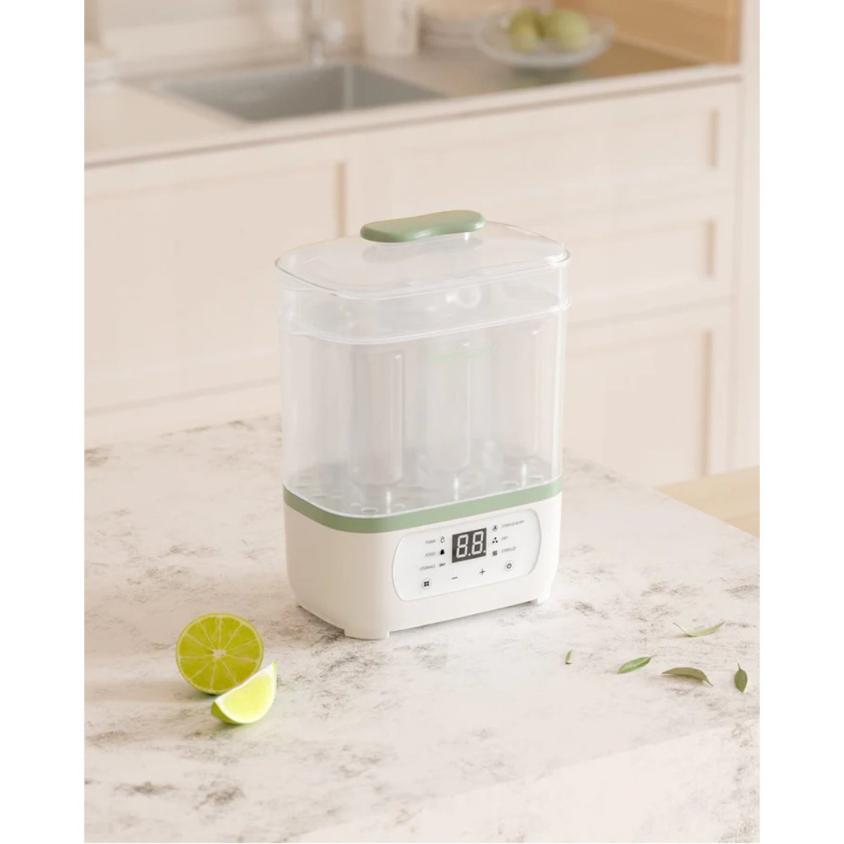 8-in-1 Baby Bottle Steam Sterilizer - White