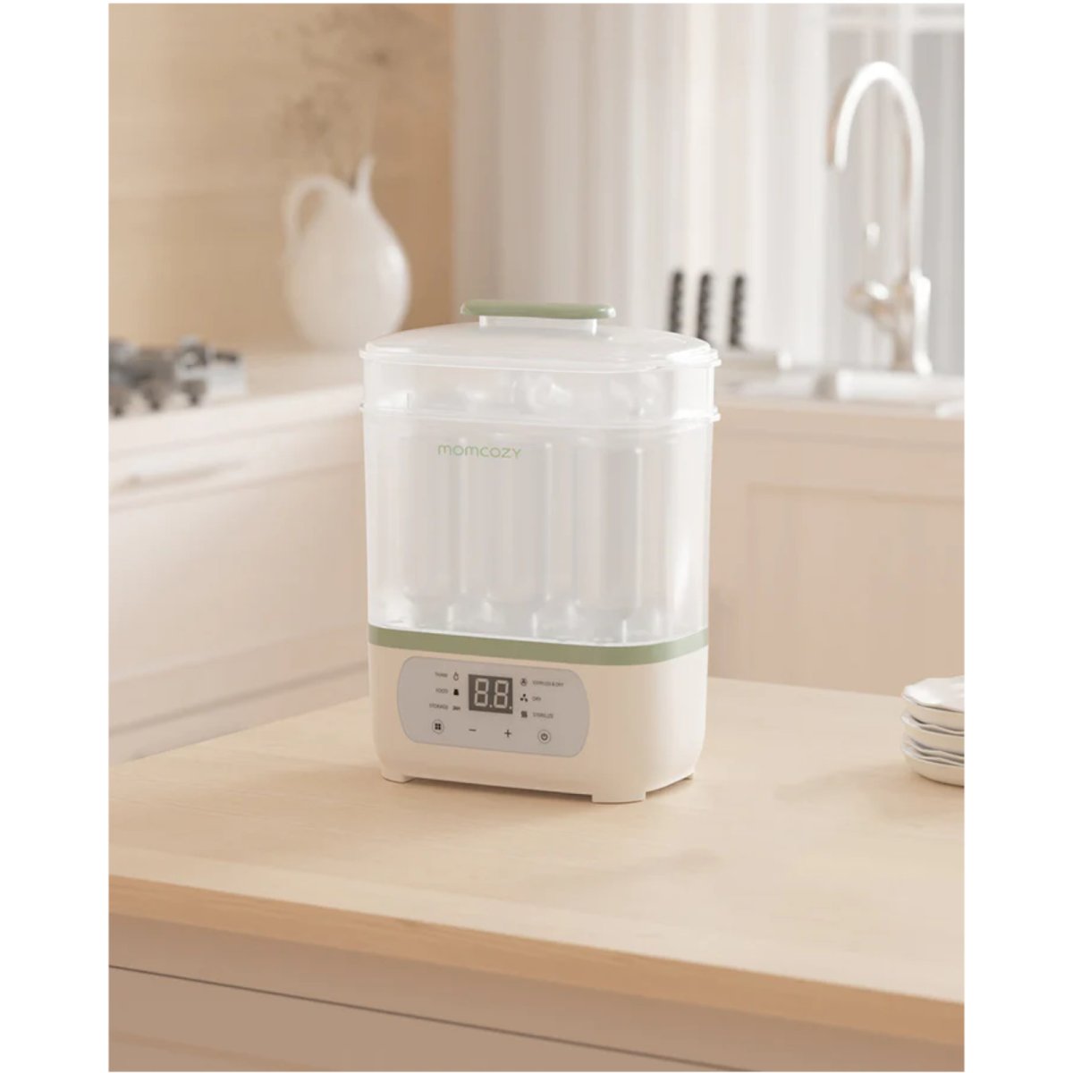 8-in-1 Baby Bottle Steam Sterilizer - White