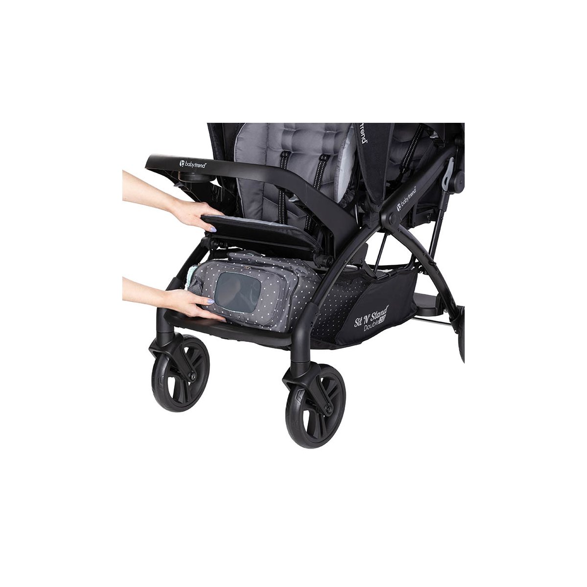 Sit N Stand Double Stroller - Dash Black