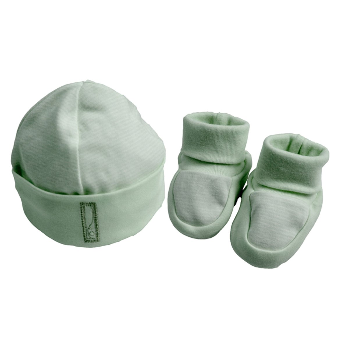 Kushies Everyday Accessory Set - Green Stripe Preemie