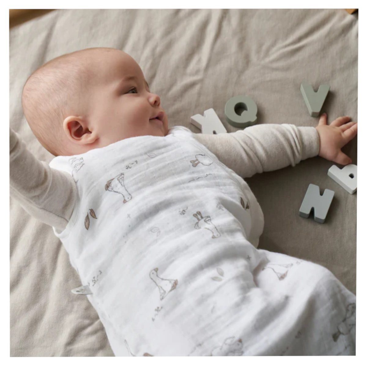 Cotton Muslin Sleep Bag - Goose