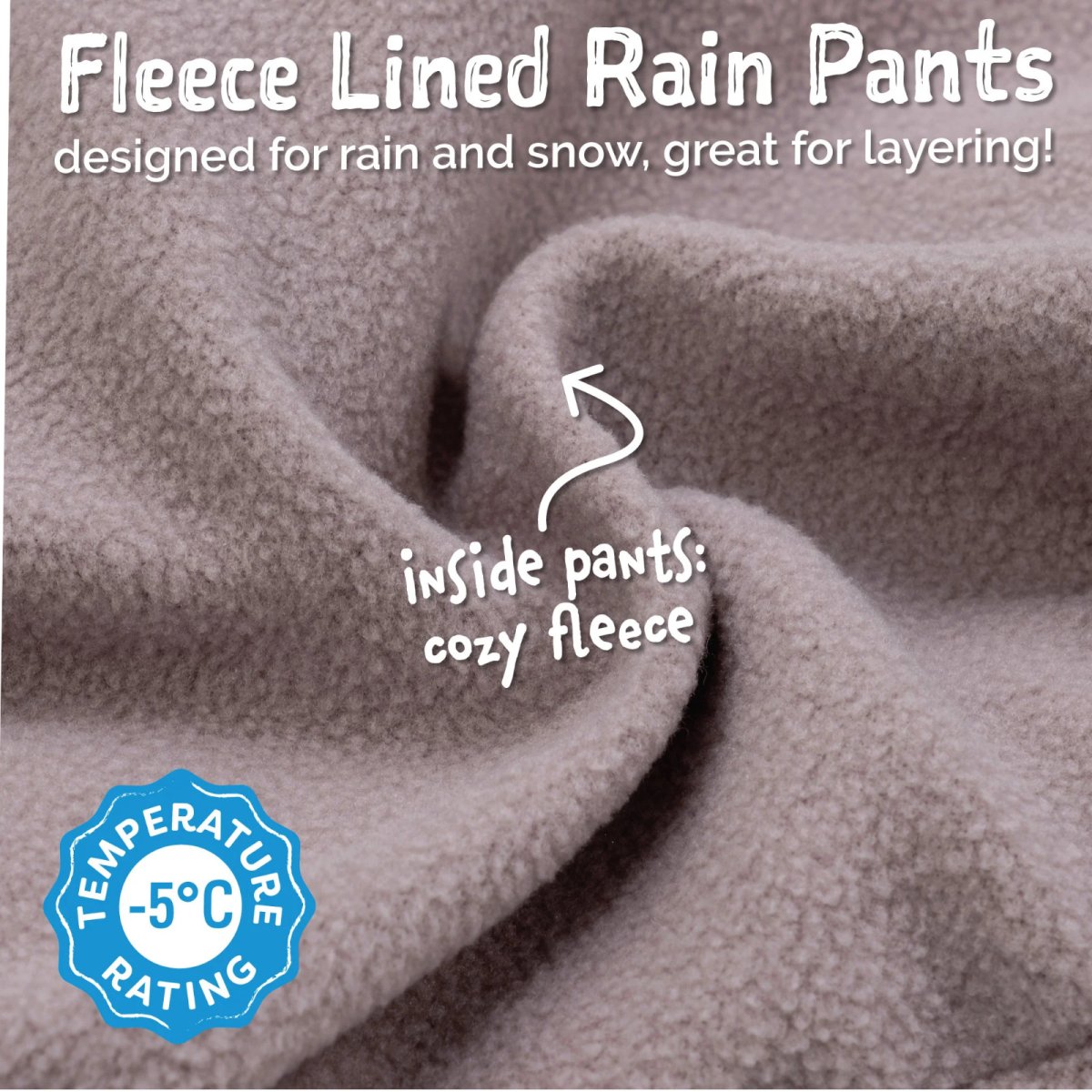 Cozy-Dry Rain Pants - White Tulip