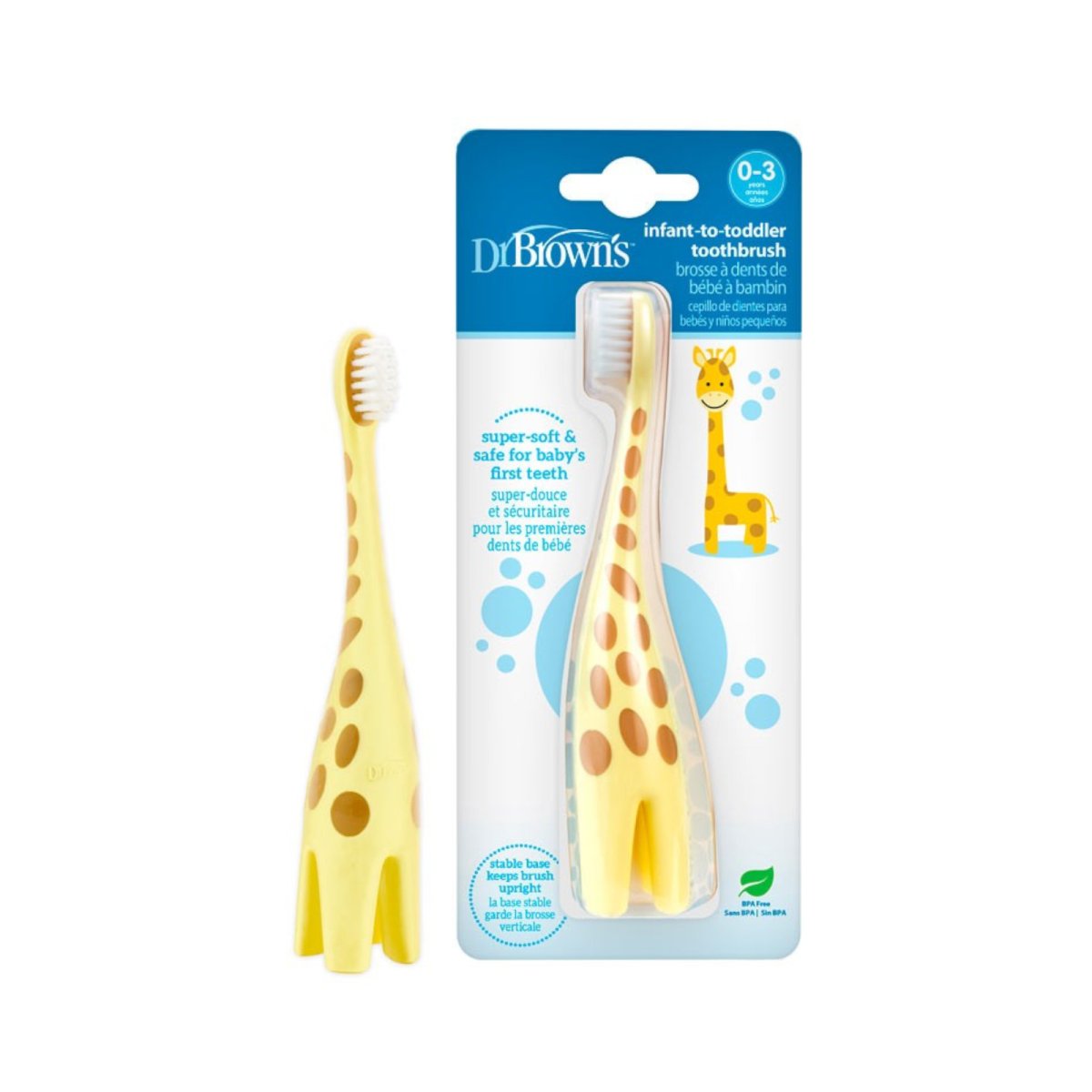 Infant-to-Toddler Toothbrush Set with Toothpaste - Giraffe