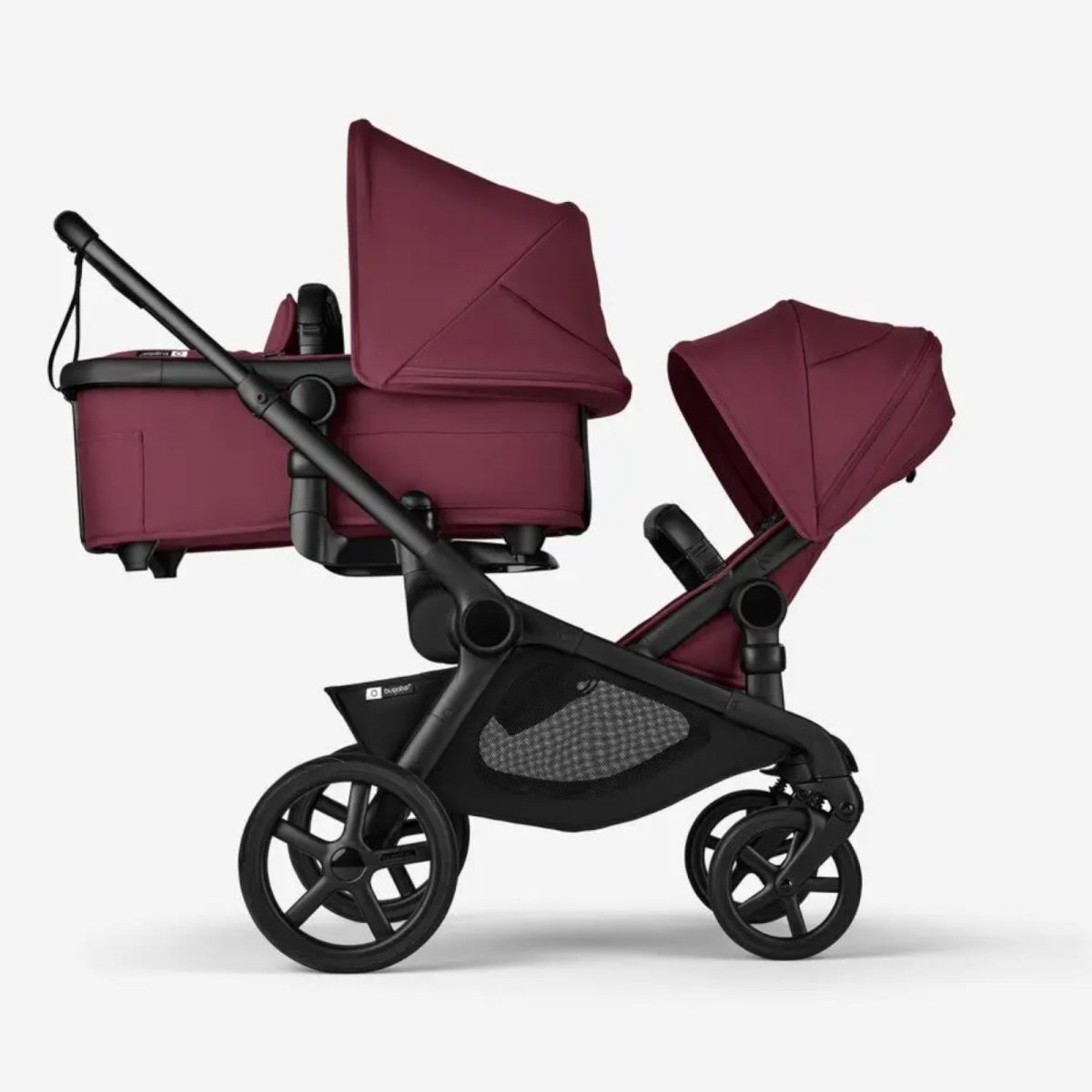 Kangaroo Sibling Seat Black/Dark Cherry
