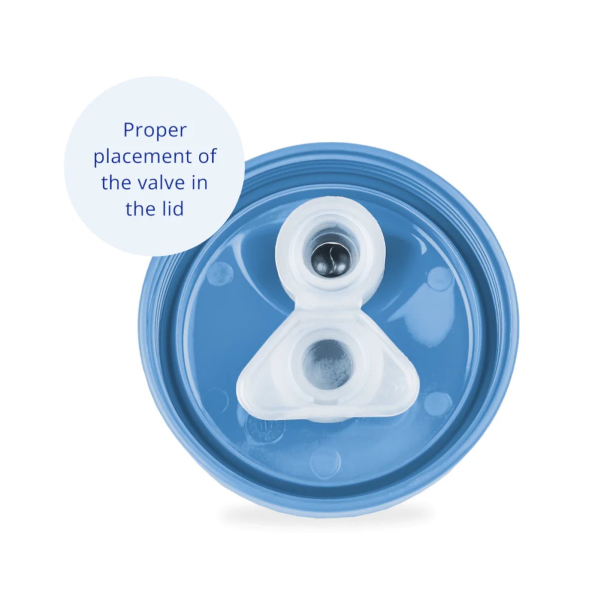 No Spill Lid with Valve - Denim