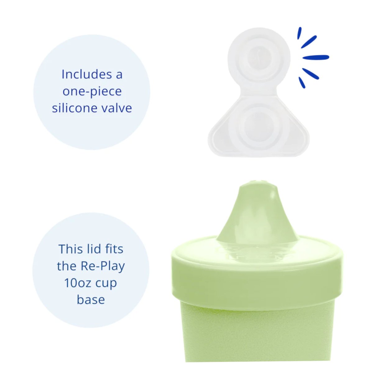 No Spill Lid with Valve - Leaf