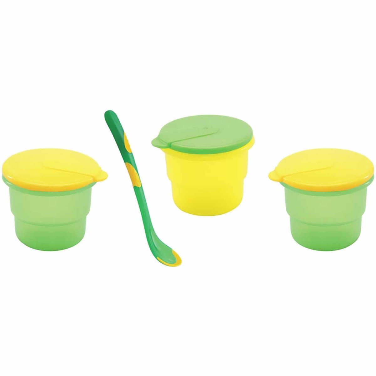 3 Microwave Bowls with Spoon - Assorted/Assorti