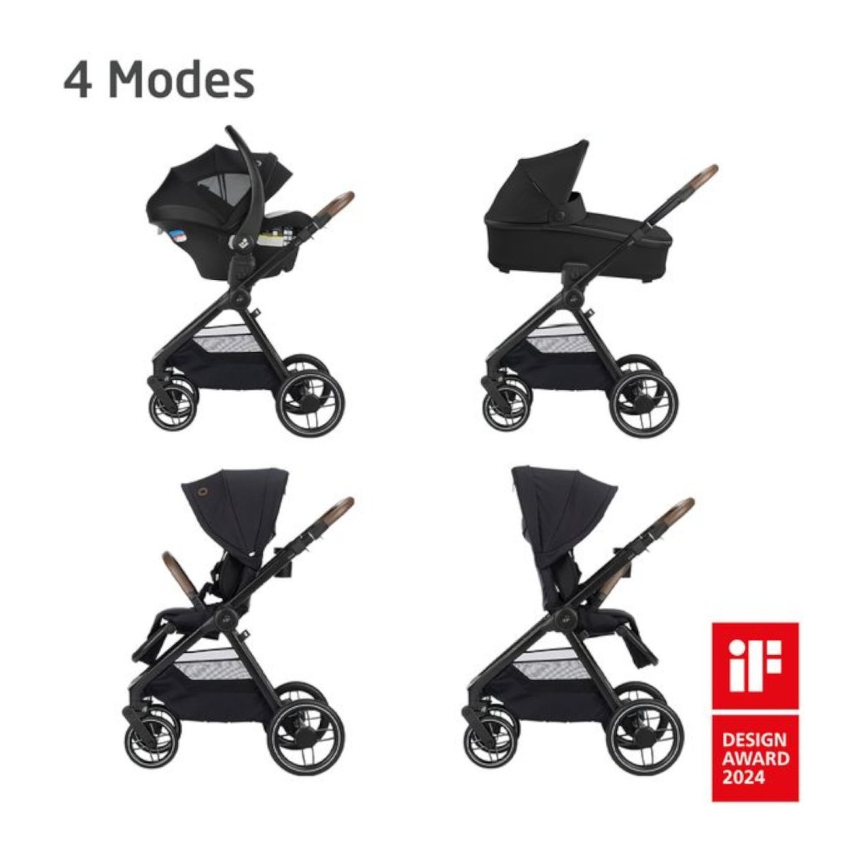 Oxford Stroller Travel System - Designer Black