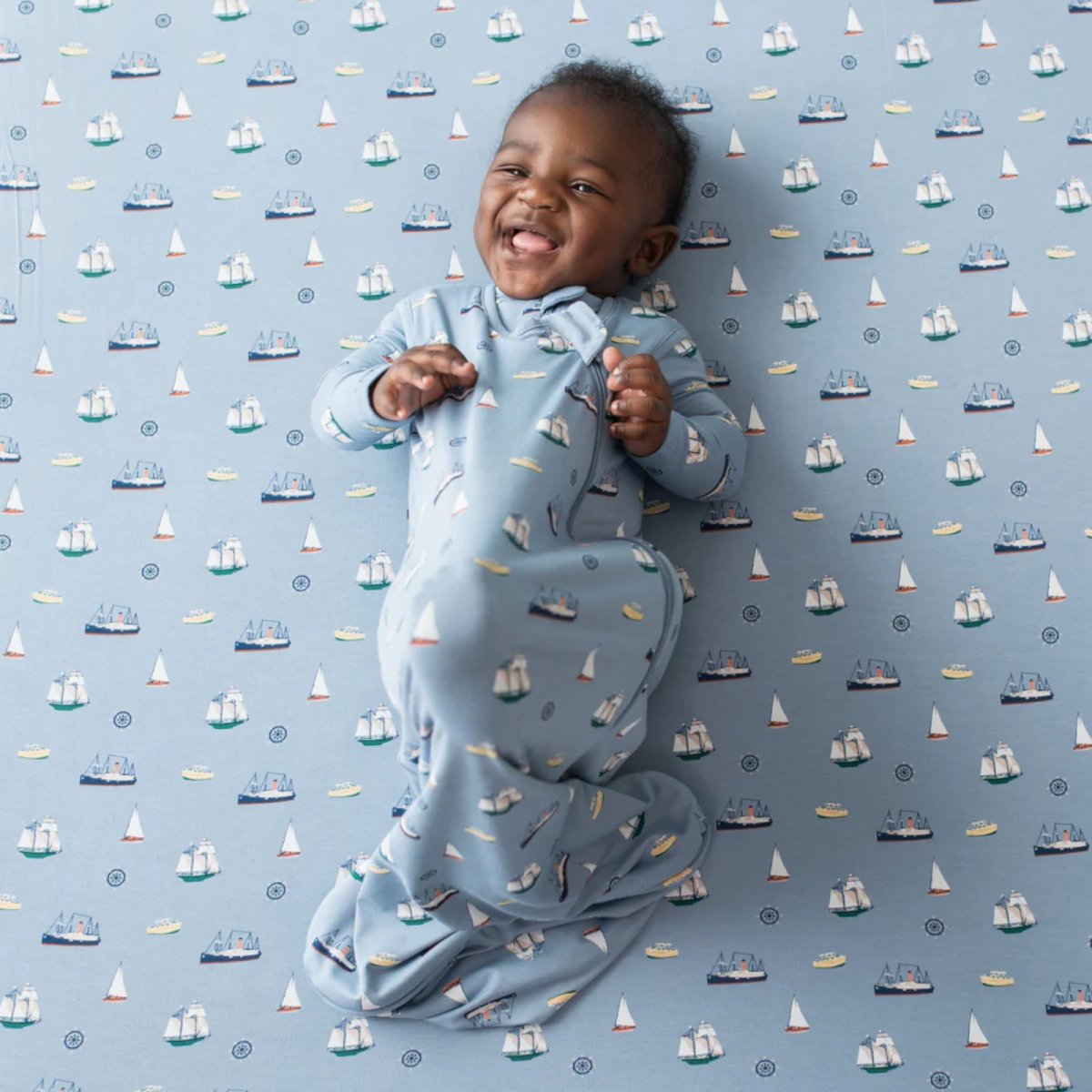 Printed Sleep Bag 0.5 Tog - Vintage Boats