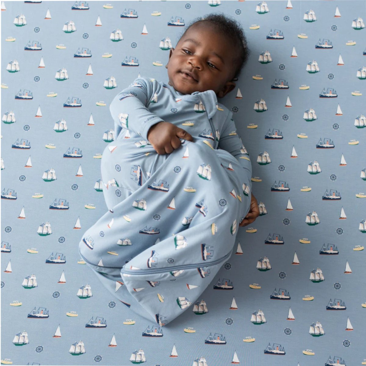 Printed Sleep Bag 0.5 Tog - Vintage Boats