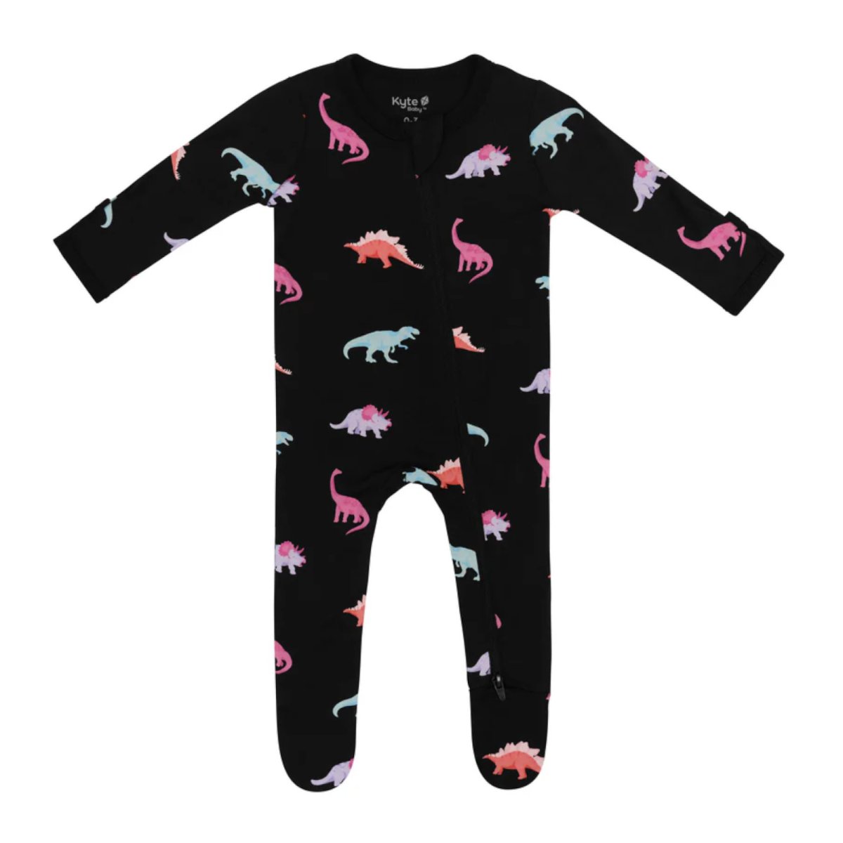 Printed Zippered Footie - Midnight Roar