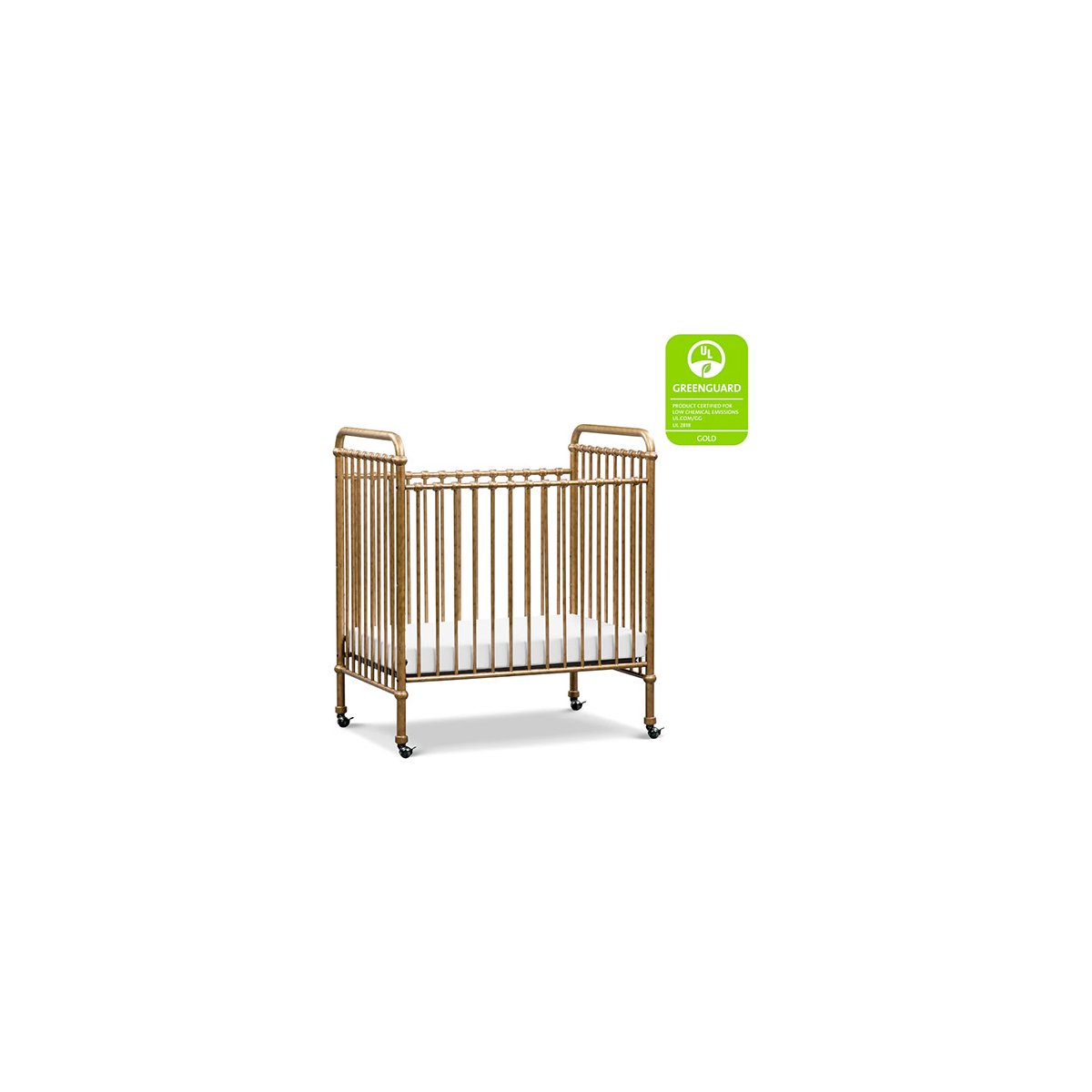 Million Dollar Baby Abigail 3 In 1 Convertible Mini Crib Vintage Gold