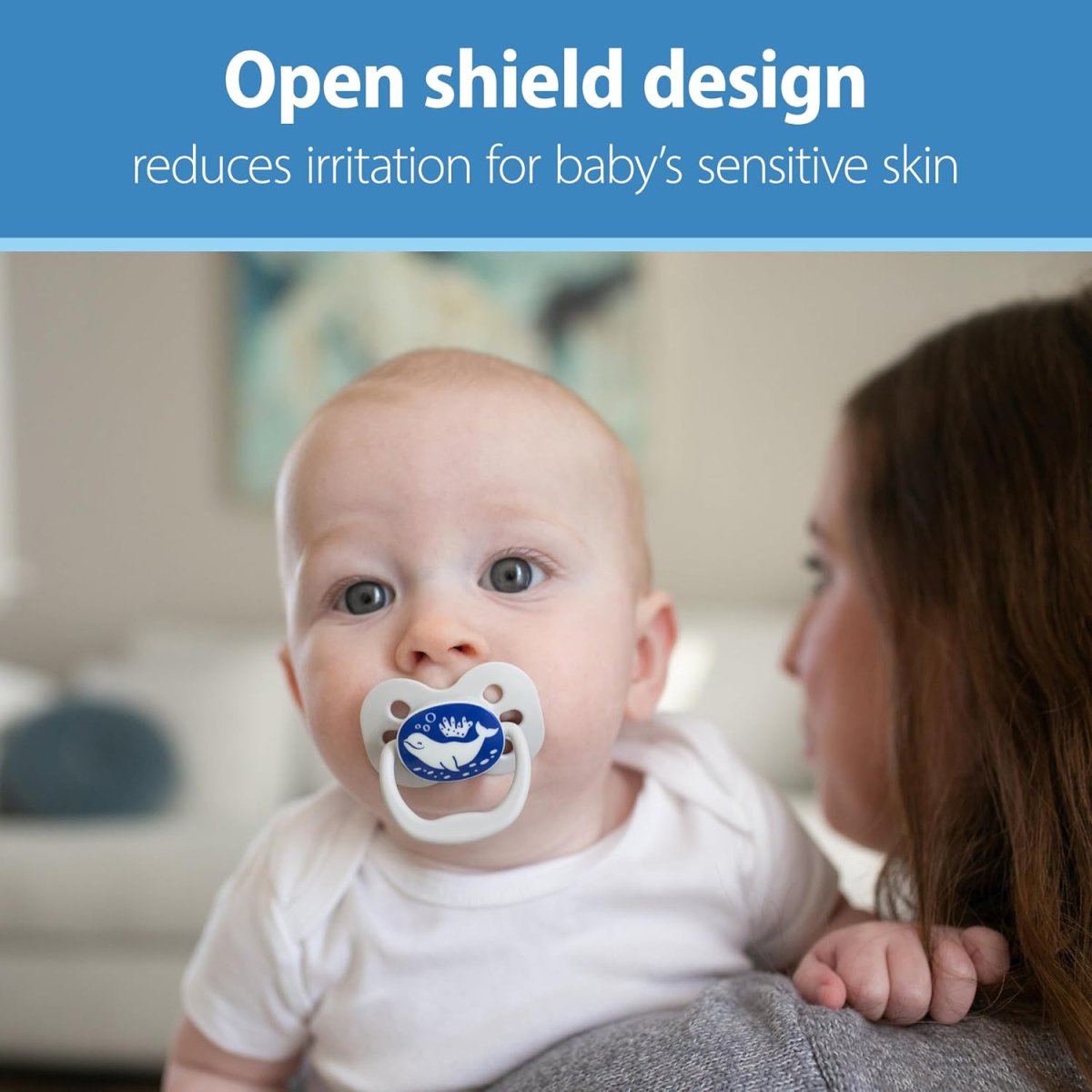 Advantage Pacifier - Stage 1 -Blue Sunrise/Glow in The Dark Blue Ocean