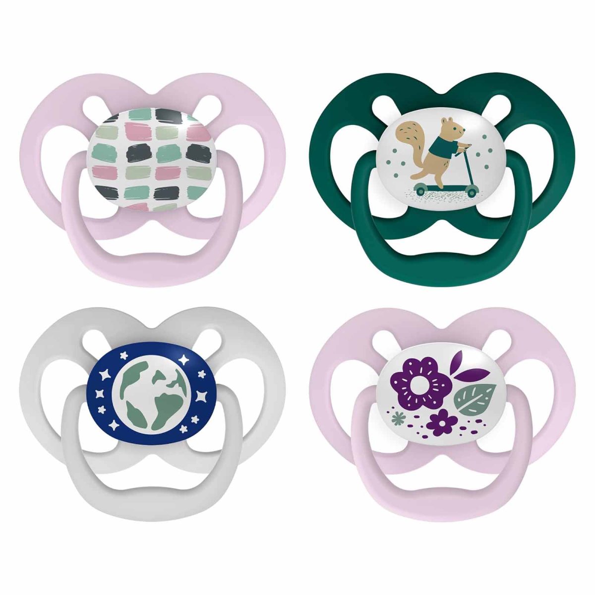 Advantage Pacifier - Stage 2 -Scooter Squirrel/Glow in the Dark Purple