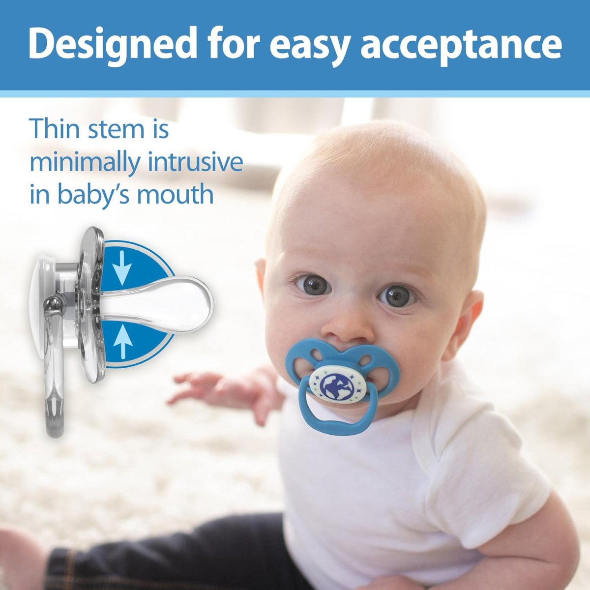 Advantage Pacifier - Stage 2 -Scooter Squirrel/Glow in the Dark Purple