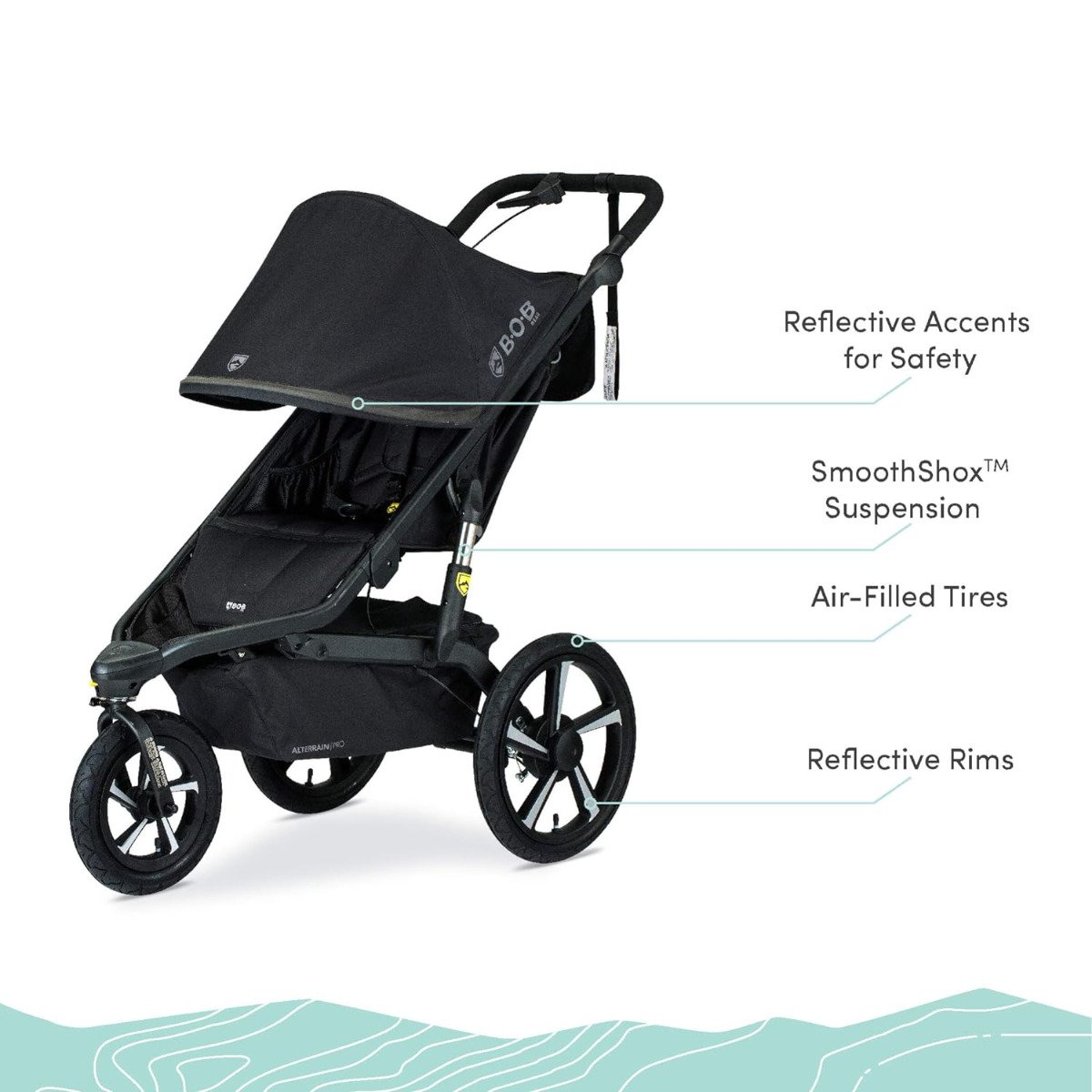 Alterrain Pro Jogging Stroller - Black