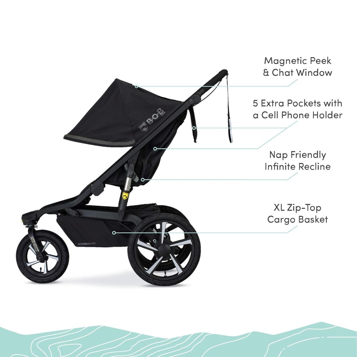Alterrain Pro Jogging Stroller - Black