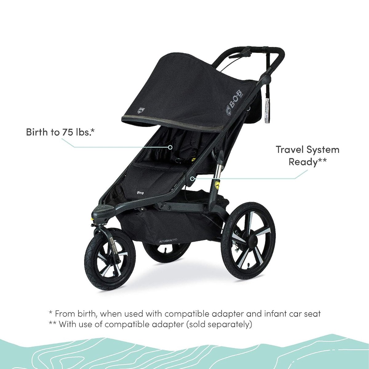 Alterrain Pro Jogging Stroller - Black