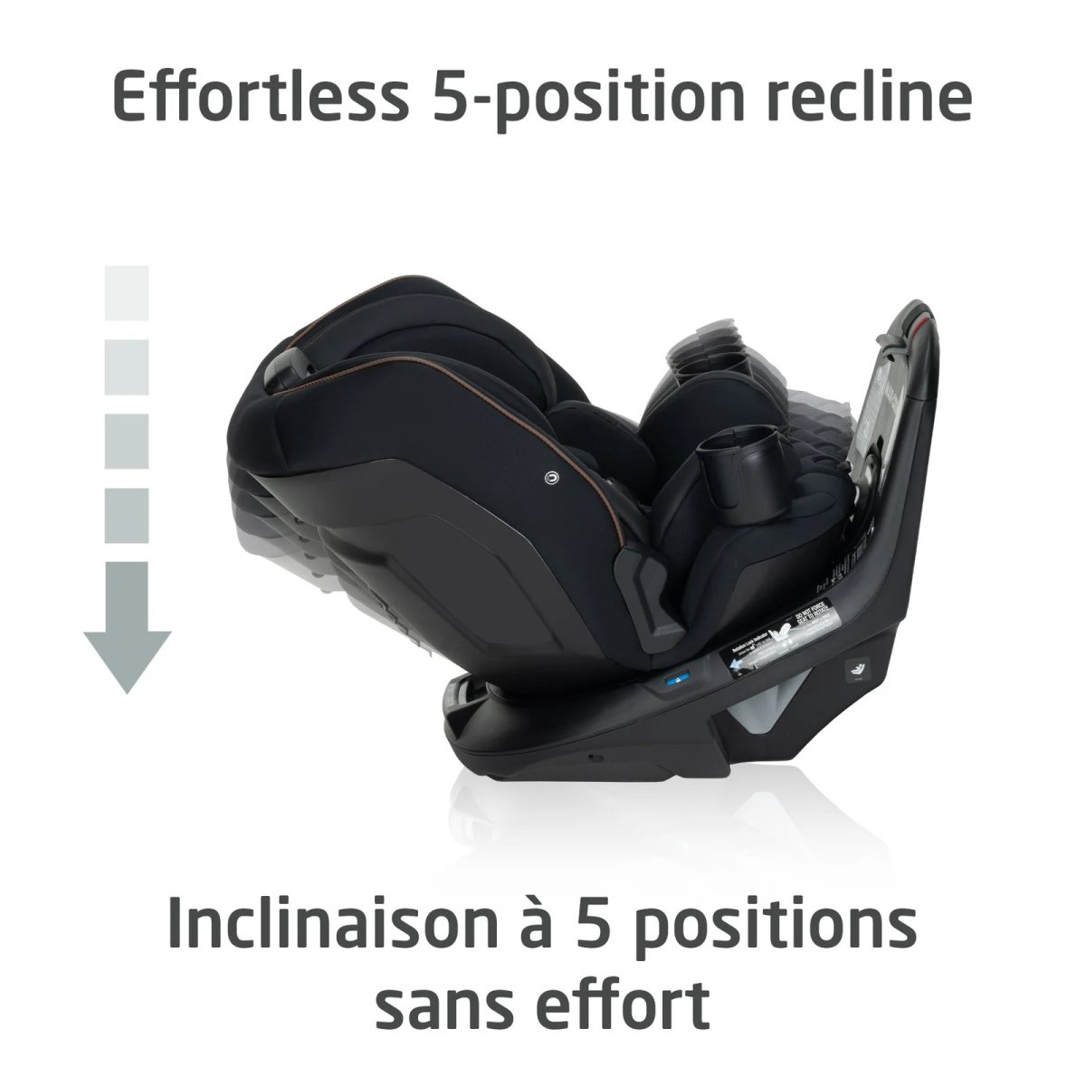 Andi 360° Rotating All-in-One Convertible Car Seat Authentic Black