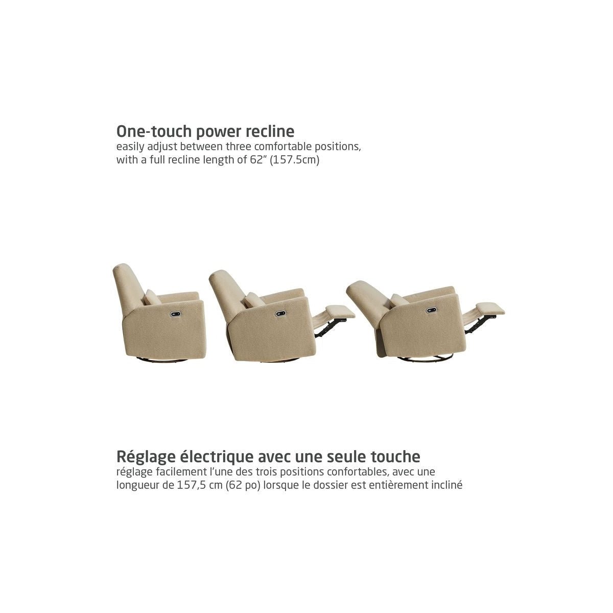 Ansel Tapered Power Recliner - S Linen
