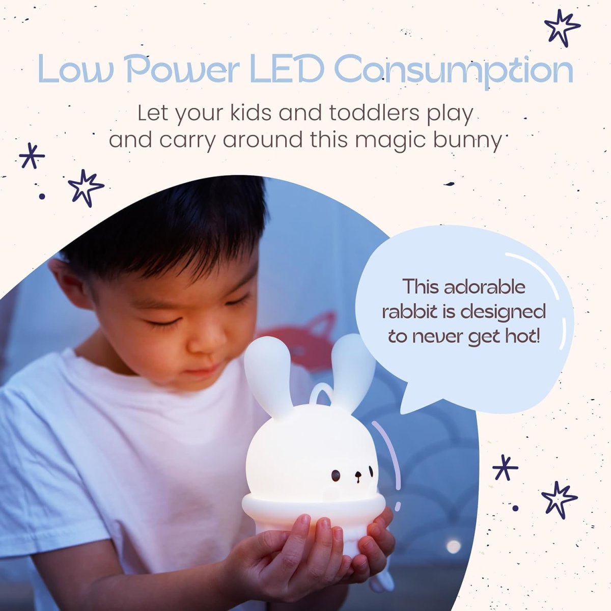 Hook'N'Go Pendant LED Nightlight - Magic Bunny White