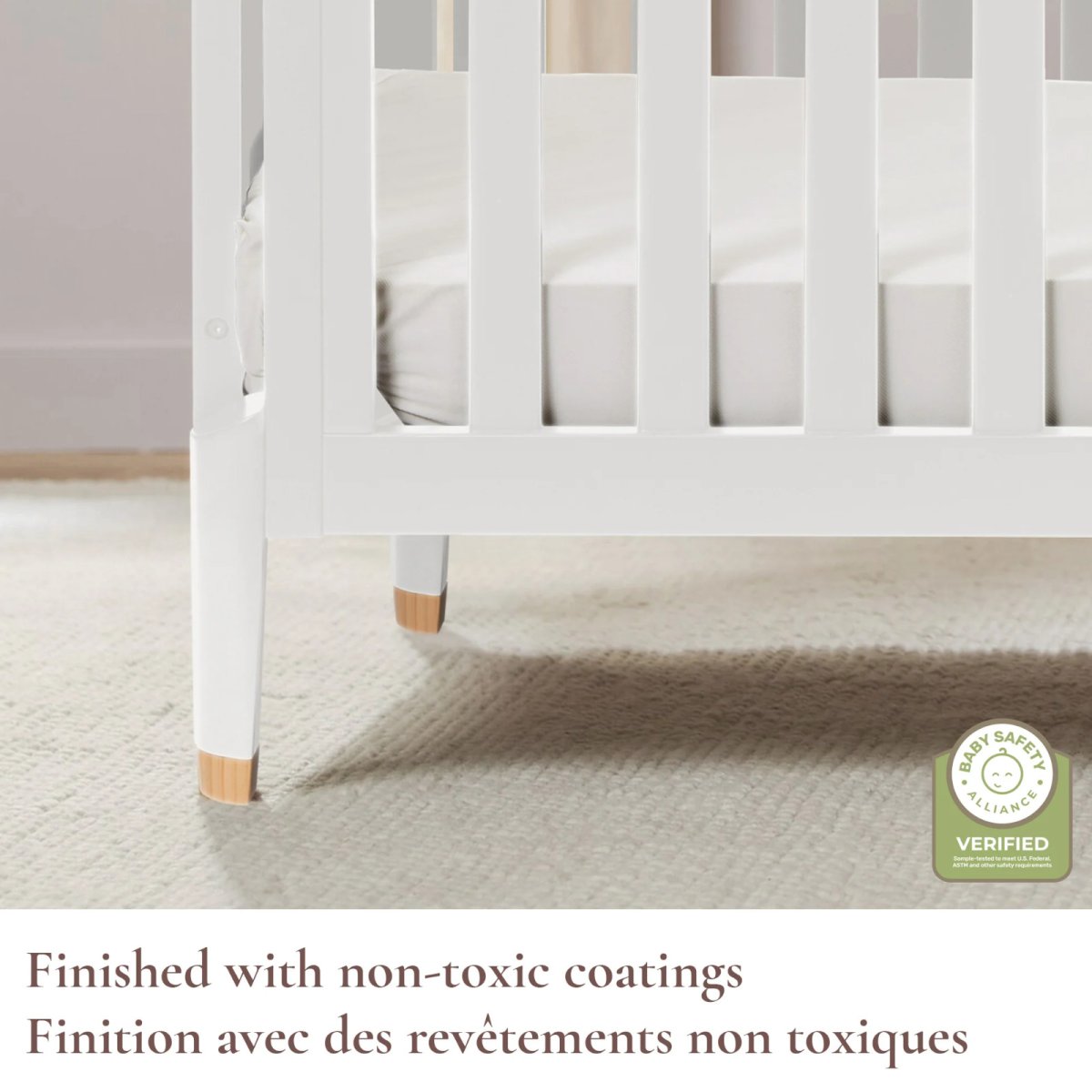 Aster 4-in-1 Convertible Crib - White