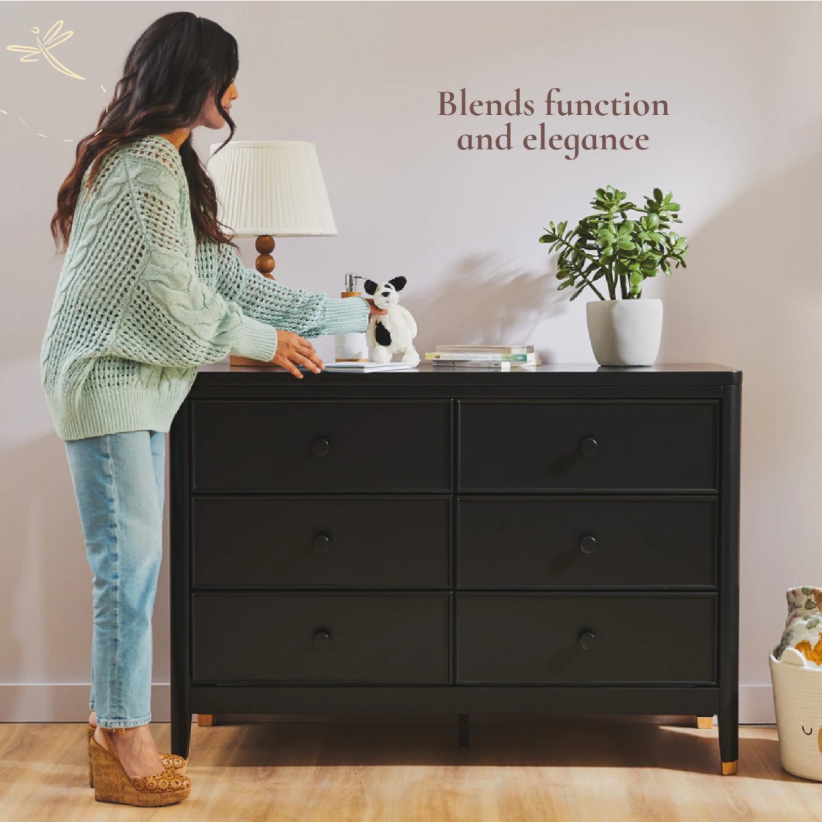 Aster 6 Drawer Dresser - White